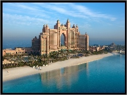 Hotel Palm Jumeirah, Palmy, Atlantis, Morze